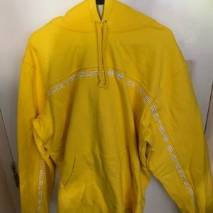 Supreme Text Stripe Hoodie FW18